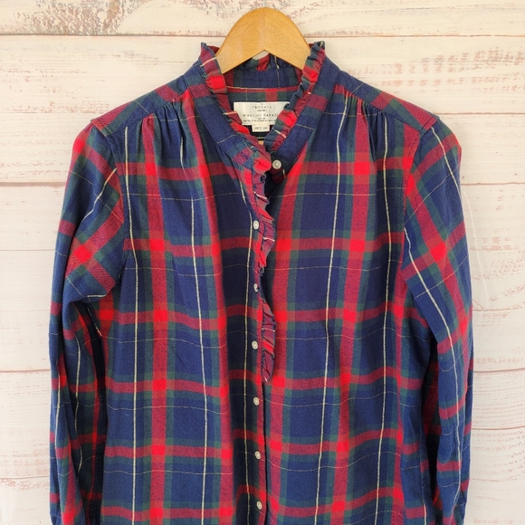 Trovata Birds of Paradis Plaid Flannel Shirt - Picture 4 of 15